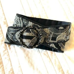 Imperial Fashion Beaded Sequin Slide Belt. 36” length.